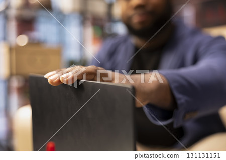 Caring African American couple enjoys some downtime setting aside work stress to relax and encourage each other. Their supportive relationship fosters emotional wellbeing and harmony. Close up. 131131151