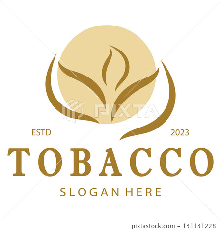 tobacco leaf logo,tobacco field and tobacco cigarette logo template design vector 131131228