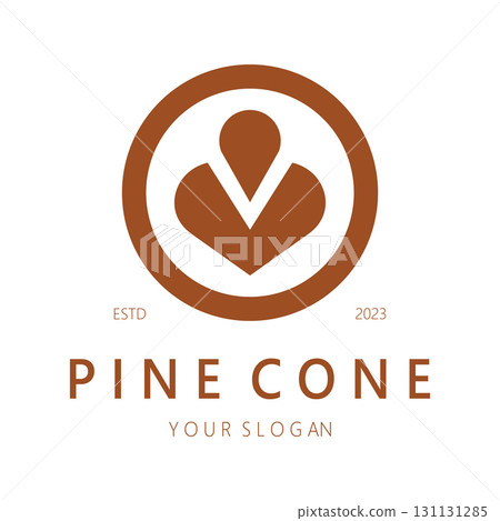 abstract simple pinecone logo design,for business,badge,emblem,pine plantation,pine wood industry,yoga,spa,vector abstract simple pinecone logo design,for business,badge,emblem,pine plantation,pine wood industry,yoga,spa,vector 131131285