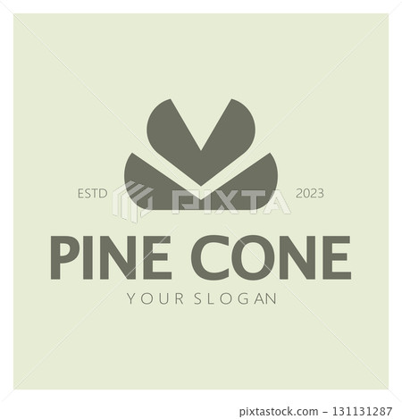 abstract simple pinecone logo design,for business,badge,emblem,pine plantation,pine wood industry,yoga,spa,vector abstract simple pinecone logo design,for business,badge,emblem,pine plantation,pine wood industry,yoga,spa,vector 131131287