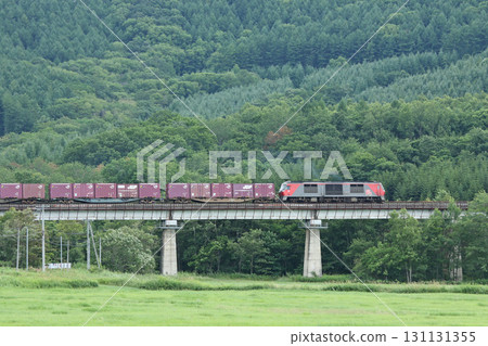 Nemuro Main Line: Freight train tackling Karikachi Pass, JR Freight DF200 diesel-electric locomotive Nemuro Main Line: Freight train tackling Karikachi Pass, JR Freight DF200 diesel-electric locomotive 131131355