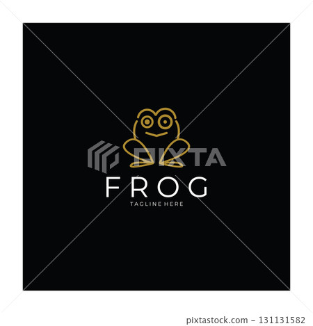frog logo simple vector design template 131131582