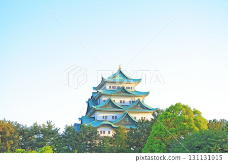 愛知縣名古屋市名古屋城的春天風景 131131915