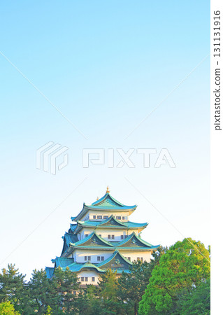 愛知縣名古屋市名古屋城的春天風景 131131916