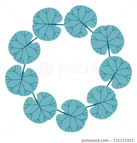 Autumn leaves circle frame. Round border made of fall leaves. The leaves are arranged in a circle. Vector flat isolated on white background. Autumn leaves circle frame. Round border made of fall leaves. The leaves are arranged in a circle. Vector flat isolated on white background. 131131922