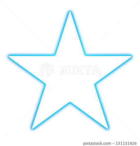 Blue glowing star on a transparent background Blue glowing star on a transparent background 131131926