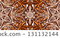 散落著秋葉的華麗地毯狀圖案的背景插圖設計 131132144