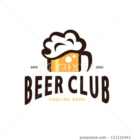 Beer logo template with vintage craft wheat.For badge, emblem,malt,beer company,bar,alcoholic drink Beer logo template with vintage craft wheat.For badge, emblem,malt,beer company,bar,alcoholic drink 131132441
