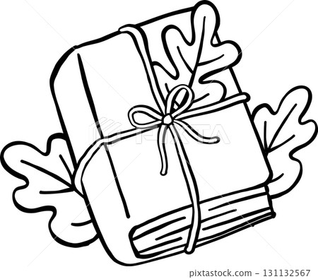 Fall Reading Autumn Bookish Outline, Book with Oak Leaves Line Art Illustration Fall Reading Autumn Bookish Outline, Book with Oak Leaves Line Art Illustration 131132567