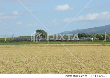 The Kamui express train speeding through the fruitful Sorachi area. Kamui Hakodate Main Line 131132622