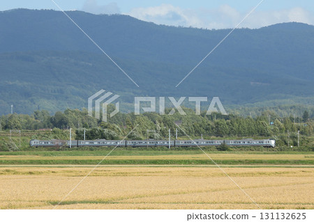 神威特快列車疾駛在物產豐富的空知地區。神威函館本線 131132625