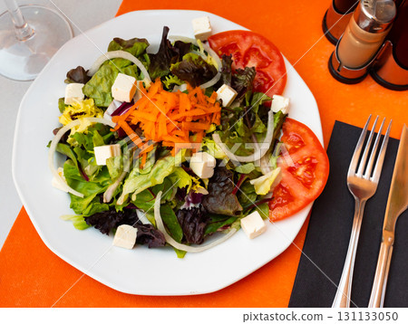 Image of light vegetable salad 131133050