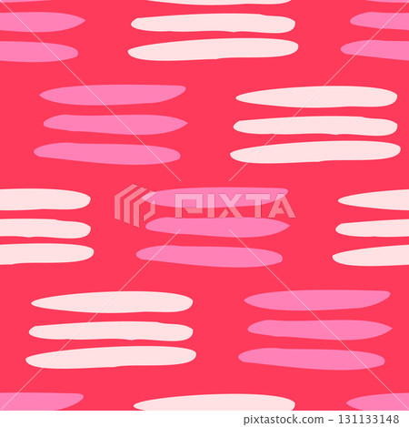 Playful seamless pattern with pink and white paint stroke textures on a vivid background. Perfect for fabric, wallpaper, wrapping, packaging, stationery, digital design, and fun creative projects. Playful seamless pattern with pink and white paint stroke textures on a vivid background. Perfect for fabric, wallpaper, wrapping, packaging, stationery, digital design, and fun creative projects. 131133148