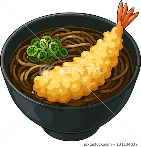 天婦羅蕎麥麵的插圖 天婦羅蕎麥麵的插圖 131134039