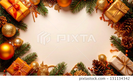 Christmas frame background material 131134342