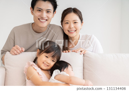 Parent and daughter, family of 4 131134406