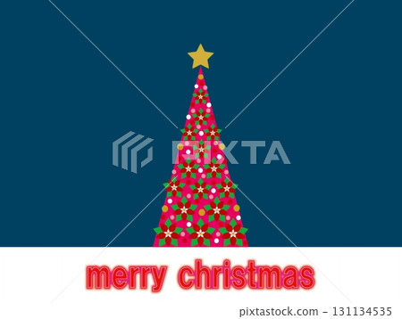 Merry Christmas Merry Christmas Christmas tree Poinsettia 131134535