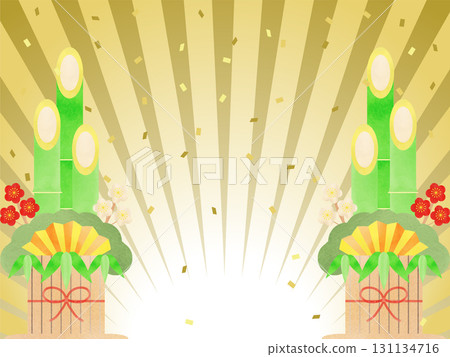 門松吉祥背景素材 131134716