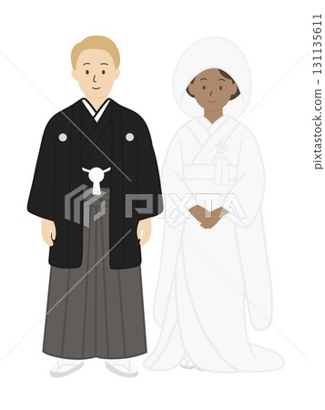 新娘和新郎,婚禮,新娘,婚禮,穿著白色婚禮和服的男士,男女 新娘和新郎,婚禮,新娘,婚禮,穿著白色婚禮和服的男士,男女 131135611