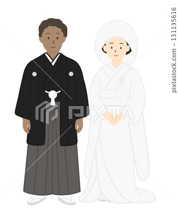 新娘和新郎,婚禮,新娘,婚禮,穿著白色婚禮和服的男士,男女 新娘和新郎,婚禮,新娘,婚禮,穿著白色婚禮和服的男士,男女 131135616