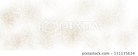 Beige sand gradient texture. Grainy gritty noise background. Dotted grunge sandy backdrop. Vector grit dust particles overlay wallpaper. Tiny light specks, speckles and dots textured powder effect 131135634