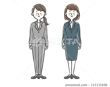 Business woman full body vector 131135696