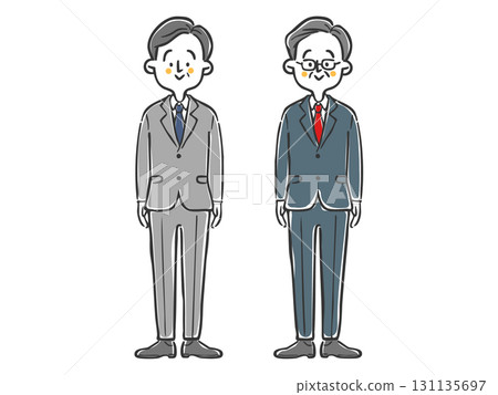 Middle-aged businessman, full body vector 131135697