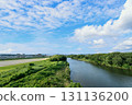 Yahagi River and the blue sky 131136200