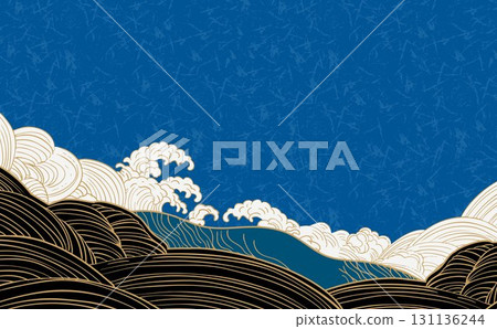 Waves Ocean illustration background 131136244