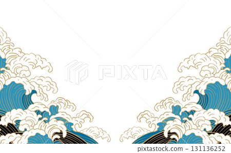 Waves Ocean illustration background 131136252