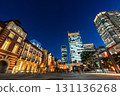 Lights in the square in front of Tokyo Station 131136268