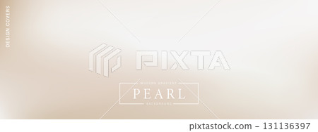 Pearl cream gradient. Champagne and silk texture. Soft neutral background for business cards, postcards, invitations. Vector illustration 131136397