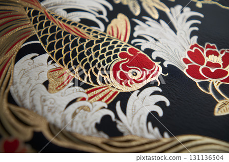 日本之心。錦鯉紋理 131136504