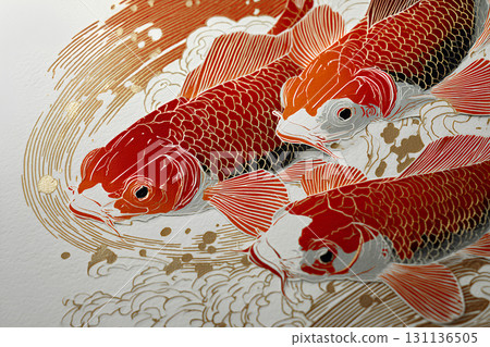日本之心。錦鯉紋理 日本之心。錦鯉紋理 131136505