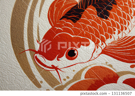 The heart of Japan. Nishikigoi texture 131136507