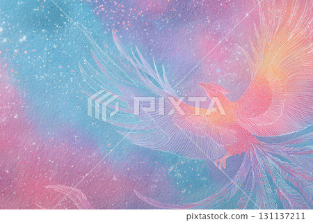 柔和色彩的鳳凰背景圖像 131137211