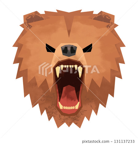 剪紙風格的熊 131137233