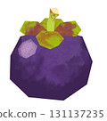 Paper-cutting style mangosteen 131137235