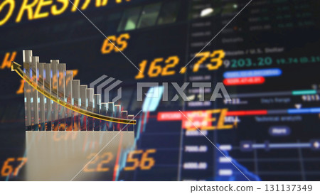 The Crystal Chart for Business Background for Business concept 3d Rendering. The Crystal Chart for Business Background for Business concept 3d Rendering. 131137349