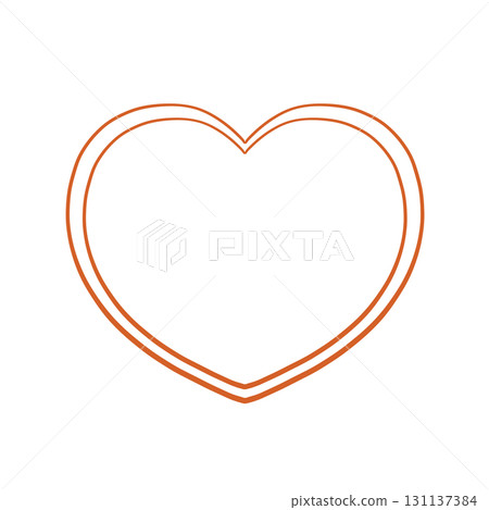 Hand-drawn heart - orange with a seasonal feel Hand-drawn heart - orange with a seasonal feel 131137384
