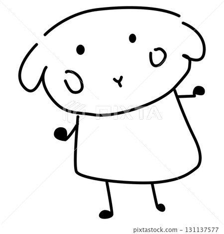 coloring page Line drawing of a bunny 131137577