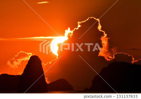 Evening view of Goto-nada, Kakuriki-nada, and Daikaku-nada 131137633