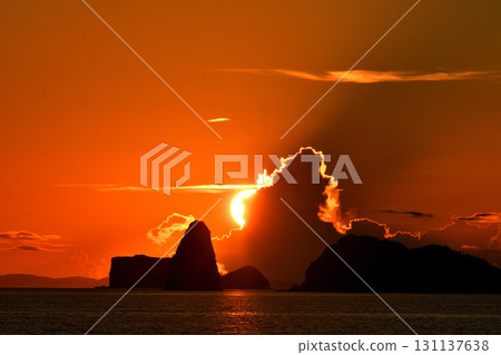五島灘、角木灘和大角灘的夜景 五島灘、角木灘和大角灘的夜景 131137638