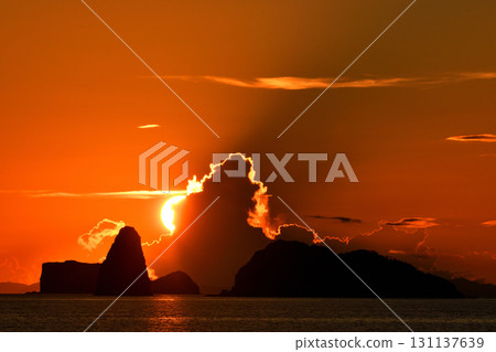 五島灘、角木灘和大角灘的夜景 五島灘、角木灘和大角灘的夜景 131137639