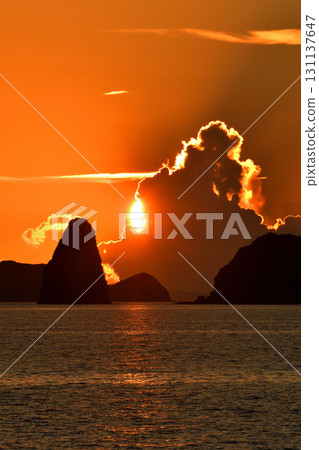 五島灘、角木灘和大角灘的夜景 五島灘、角木灘和大角灘的夜景 131137647