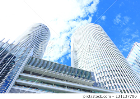 愛知縣名古屋市名古屋站前的摩天大樓風景 愛知縣名古屋市名古屋站前的摩天大樓風景 131137790