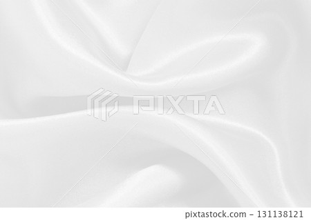 White fabric texture for background and design, beautiful pattern of silk or linen. 131138121