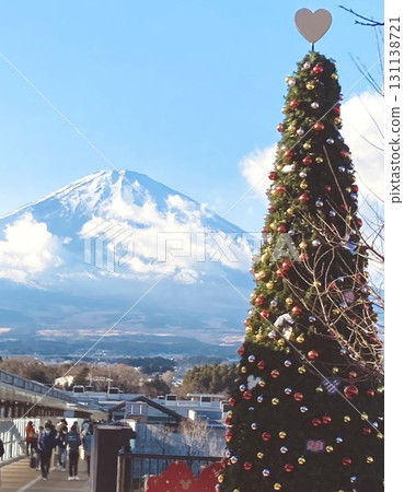 Christmas tree and Mt. Fuji seen from Gotemba Outlet 131138721