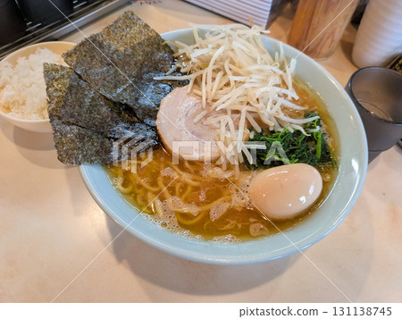 Drinking ramen soup 131138745