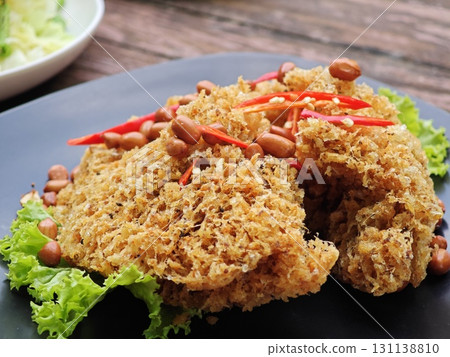 Crisp Catfish Flake with Spicy Salad. Crisp Catfish Flake with Spicy Salad. 131138810